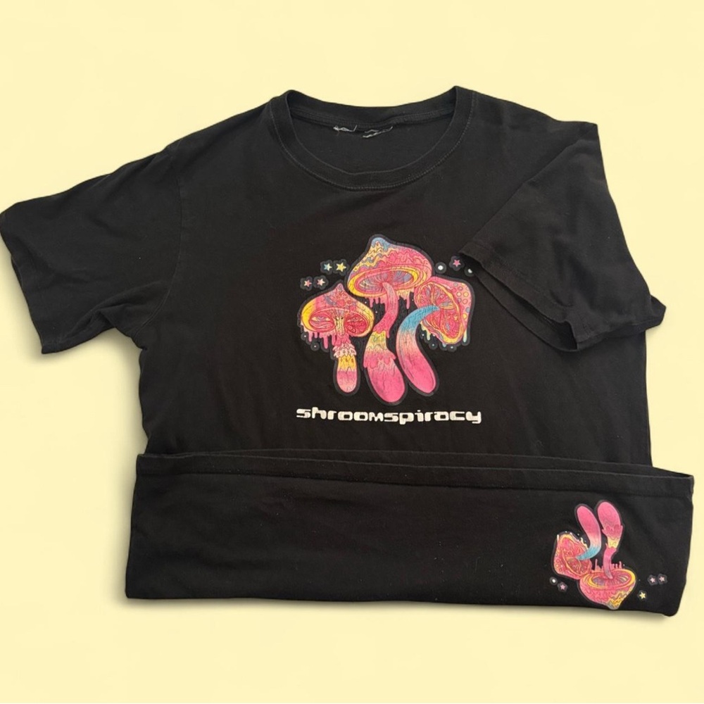 Black Kids T-Shirt with Pink Design